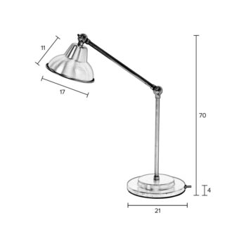 Čierna stolová lampa Xavi - White Label - Image 3