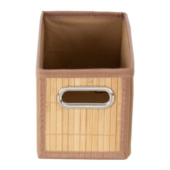 Bambusový úložný box v prírodnej farbe 15x31x15 cm – Compactor - Image 3