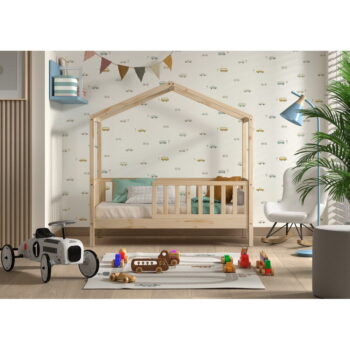 Detská posteľ z borovicového dreva v prírodnej farbe 70x140 cm DALLAS – Vipack - Image 4