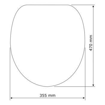 Biele WC sedadlo s jednoduchým zatváraním Wenko Calla, 47 × 35,5 cm - Image 5