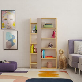 Knižnica v dekore duba 80x152 cm Axel – Marckeric - Image 5