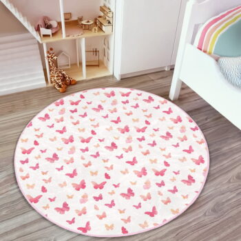 Ružový detský koberec ø 80 cm Comfort – Mila Home – Obrázok 2