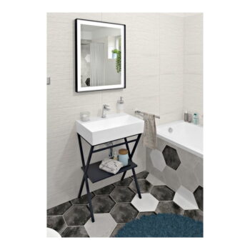 Biele keramické umývadlo 60x42 cm Sistema – Sapho - Image 5