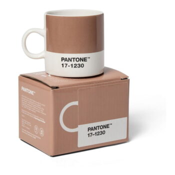 Svetlohnedý keramický hrnček na espresso 120 ml Mocha Mousse 17-1230 – Pantone - Image 2