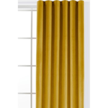 Zamatový dimout záves v horčicovej farbe 530x300 cm Velto – Filumi - Image 4