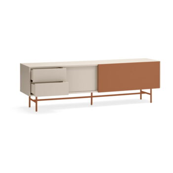TV stolík v béžovo-tehlovej farbe 180x56 cm Nube – Teulat - Image 4