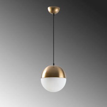 Závesné svietidlo v bielo-zlatej farbe so skleneným tienidlom ø 20 cm Bastos – Opviq lights - Image 5