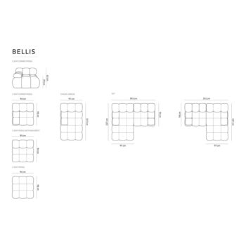 Žltá zamatová pohovka 191 cm Bellis – Micadoni Home – Obrázok 8