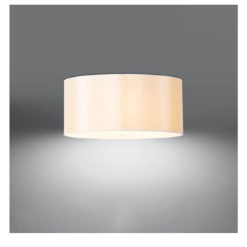 Biele stropné svietidlo s textilným tienidlom ø 60 cm Volta – Nice Lamps - Image 4