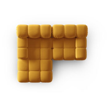 Žltá zamatová pohovka 191 cm Bellis – Micadoni Home – Obrázok 5