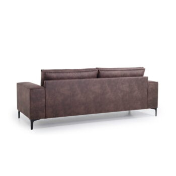Hnedá pohovka z imitácie kože 224 cm Copenhagen – Scandic - Image 3