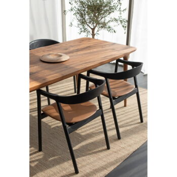 Jedálenský stôl z orechového dreva 90x200 cm Fawn – Gazzda - Image 4