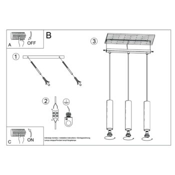 Krémové závesné svietidlo Castro – Nice Lamps - Image 8