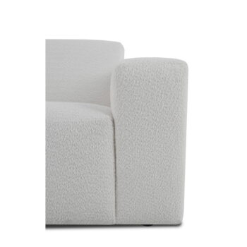 Biela rohová pohovka z textílie buklé (ľavý roh) Roxy – Scandic – Obrázok 5