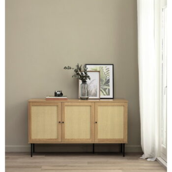 Nízka komoda v dekore duba v prírodnej farbe 140x80 cm Pensacola – Unique Furniture – Obrázok 5