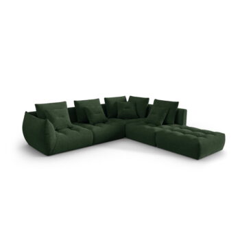 Tmavozelená rohová pohovka (pravý roh/do L) Bloom – Micadoni Home - Image 3