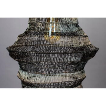 Čierne závesné svietidlo s kovovým tienidlom 36x36 cm Luca - Dutchbone - Image 5