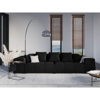 Čierny zamatový vankúš k modulárnej pohovke Rome Velvet - Cosmopolitan Design - Image 2
