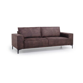 Hnedá pohovka z imitácie kože 224 cm Copenhagen – Scandic - Image 2
