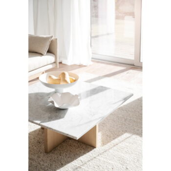 Hnedý mramorový konferenčný stolík 90x90 cm Brooksville - Rowico – Obrázok 3