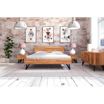 Dvojlôžková posteľ z dubového dreva 180x200 cm Golo 2 - The Beds - Image 10