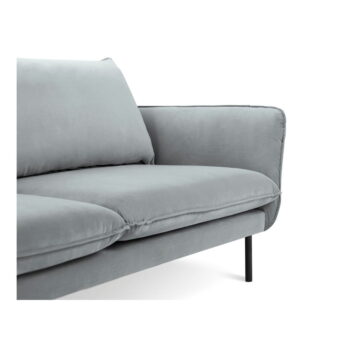 Svetlosivá zamatová pohovka Cosmopolitan Design Vienna, 230 cm - Image 2