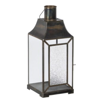 Kovový/sklenený lampáš (výška  44 cm) – Ixia