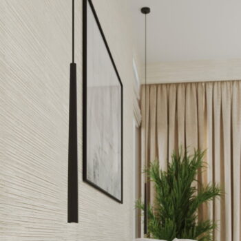 Čierne závesné svietidlo ø 8 cm Bliss – Nice Lamps - Image 7