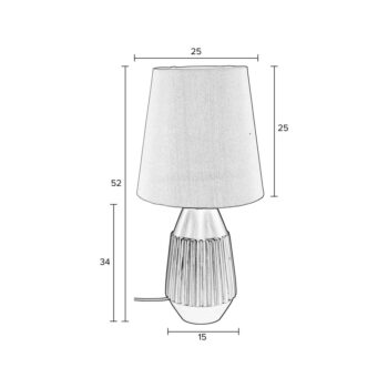 Čierno-béžová stolová lampa Aysa - White Label – Obrázok 9