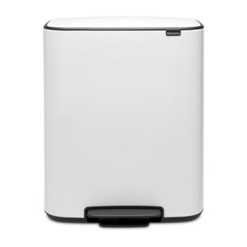 Biely nášľapný oceľový odpadkový kôš 60 l Bo – Brabantia - Image 3