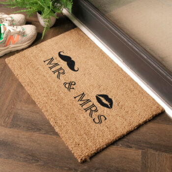 Rohožka z kokosového vlákna 40x60 cm Mr and Mrs – Artsy Doormats – Obrázok 4