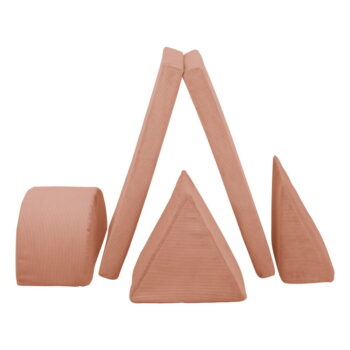 Svetloružový menčestrový detský puf Montessori - Little Nice Things - Image 7