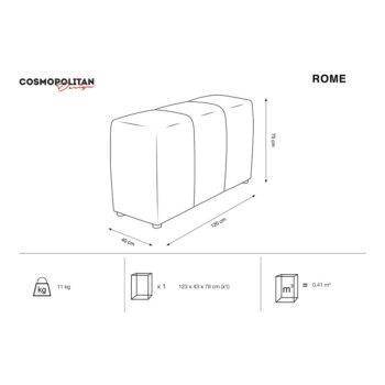 Béžová opierka k modulárnej pohovke Rome - Cosmopolitan Design - Image 3