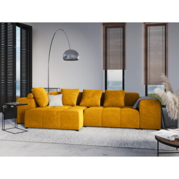 Žltá zamatová opierka k modulárnej pohovke Rome Velvet - Cosmopolitan Design - Image 7