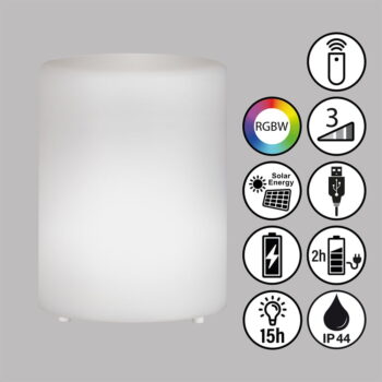 Biela LED stolová lampa (výška 15 cm) Ceppo – Fischer & Honsel - Image 3