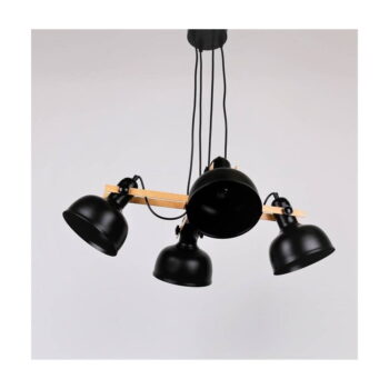 Čierne závesné svietidlo s kovovým tienidlom Reno - Candellux Lighting - Image 4