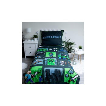 Bavlnené detské obliečky na jednolôžko 140x200 cm Minecraft Survival Mode - Jerry Fabrics – Obrázok 2