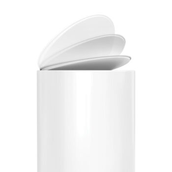 Biely nášľapný kovový odpadkový kôš 6 l – simplehuman - Image 5
