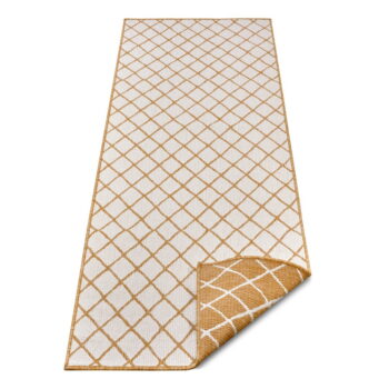 Okrovožlto-biely vonkajší koberec 80x250 cm Malaga – NORTHRUGS - Image 5