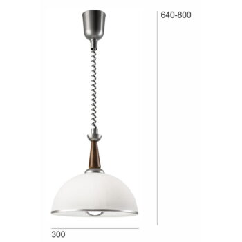 Závesné svietidlo v strieborno-tmavohnedej farbe so skleneným tienidlom ø 30 cm Ciara – LAMKUR - Image 8
