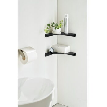 Čierna rohová kovová polica 22 cm Tower – YAMAZAKI - Image 3