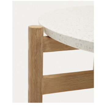 Okrúhly záhradný odkladací stolík s terrazzo doskou ø 88,5 cm Pola – Kave Home - Image 3