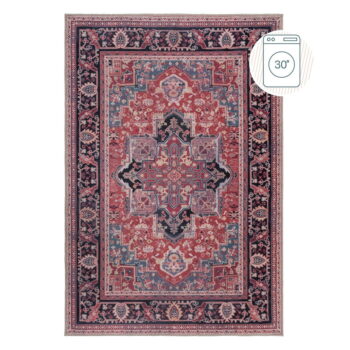 Vínovočervený umývateľný koberec s prímesou recyklovaných vlákien 80x150 cm Windsor – Flair Rugs