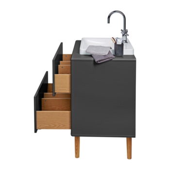 Antracitovosivá závesná skrinka s umývadlom bez batérie 80x62 cm Color Bath – Tom Tailor – Obrázok 6