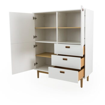 Biela vysoká komoda 114x137 cm Svea – Tenzo - Image 5