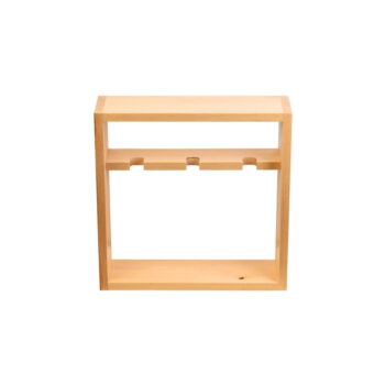 Nástenný regál na víno z borovicového dreva v prírodnej farbe počet fliaš 3 Carol - Kalune Design - Image 2