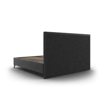 Tmavosivá čalúnená dvojlôžková posteľ s úložným priestorom s roštom 140x200 cm Casey – Mazzini Beds - Image 5
