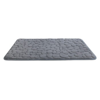 Sivá kúpeľňová predložka s pamäťovou penou Wenko Grey, 80 × 50 cm - Image 2