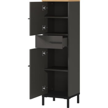Tmavosivá kúpeľňová skrinka v dekore duba 34x123 cm Yonkers - Germania – Obrázok 3
