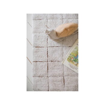 Krémový prateľný ručne tkaný bavlnený koberec 200x300 cm Mosaic – Lorena Canals – Obrázok 4